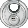 Cadenas à clé - rond - corps inox - anse acier trempé - Diskus® 25/70 ABUS