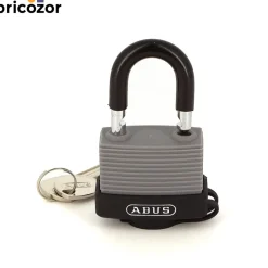 Cadenas à clé - étanche - corps et anse gainés - socle PVC -70AL/45 ABUS