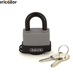 Cadenas à clé - étanche - corps et anse gainés - socle PVC -70AL/45 ABUS