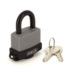 Cadenas à clé - étanche - corps et anse gainés - socle PVC -70AL/45 ABUS