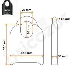 Cadenas à code 190CS-60 Blister - avec anse blindée - 4 molettes ABUS