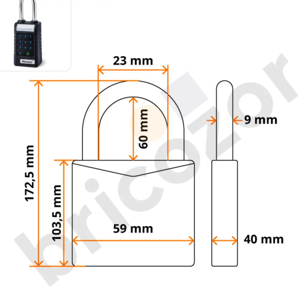 Cadenas à code et Bluetooth ProSeries en métal avec pavé numérique MASTER LOCK