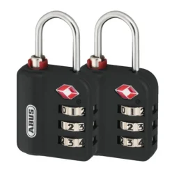 Cadenas à code à indicateur rouge spécial USA 147TSA noir - 3 molettes ABUS