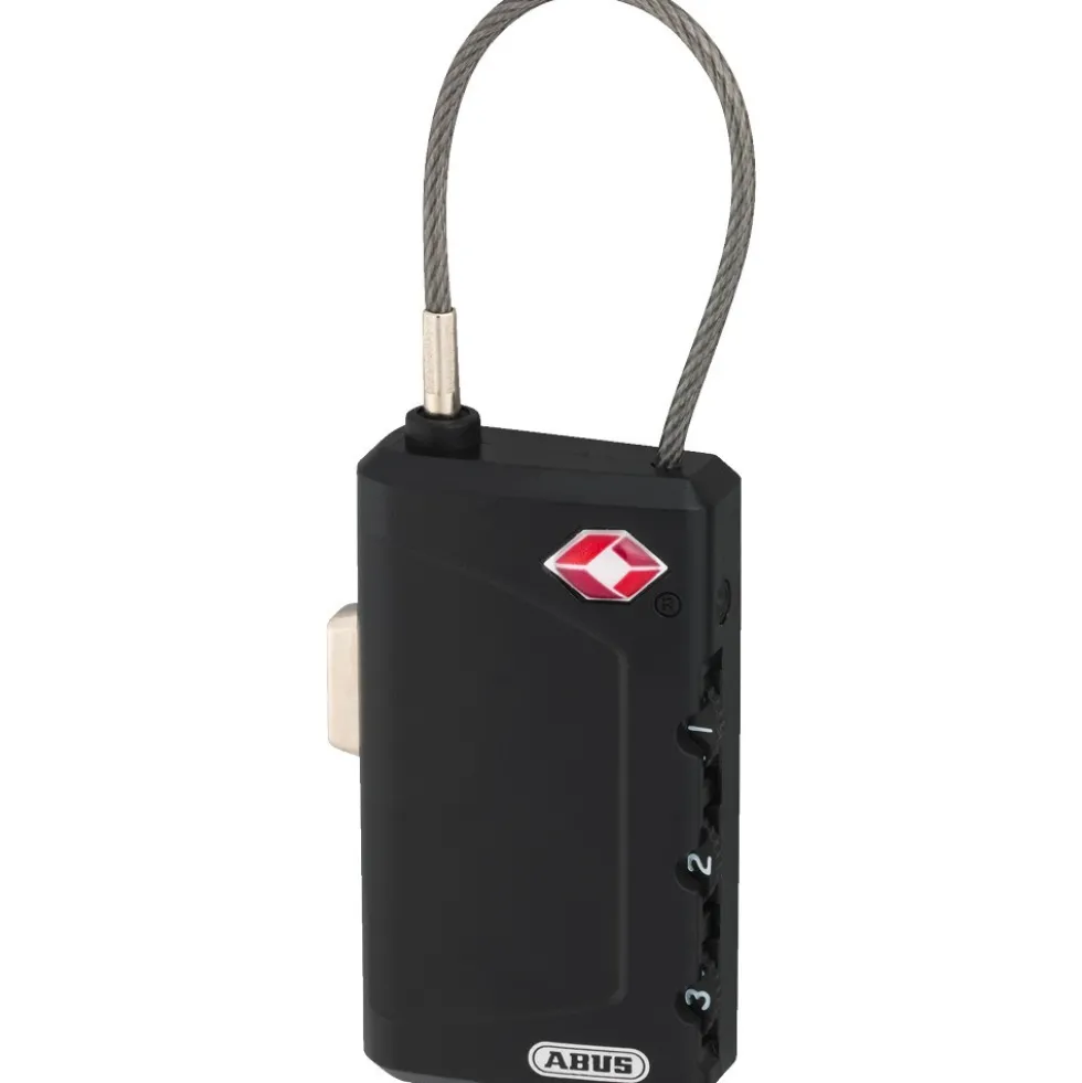Cadenas à code à indicateur spécial USA 148TSA anse câble - 3 molettes ABUS