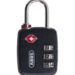 Cadenas à code à indicateur spécial USA 146-30TSA cuir noir - 3 molettes ABUS