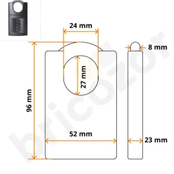 Cadenas à code - 4 molettes - anse acier cémenté - 158CS/50 ABUS