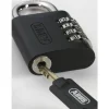 Cadenas à code - 4 molettes - renforcé - clé passe - 158KC/45 AP050 ABUS