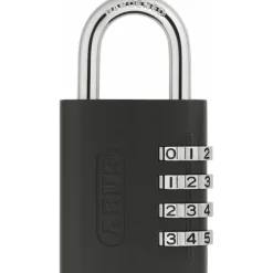 Cadenas à code - 4 molettes - renforcé - clé passe - 158KC/45 AP050 ABUS