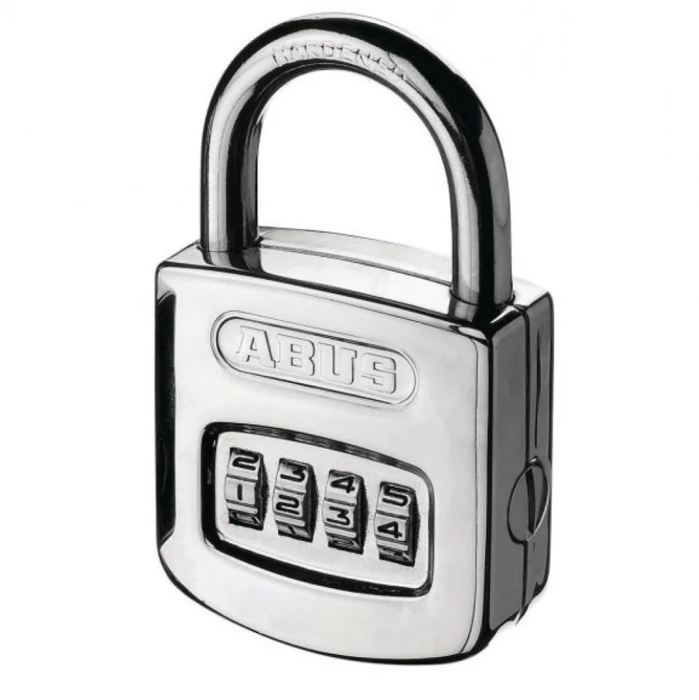 Cadenas à code personnalisable 4 chiffres - acier chromé - 160/50 ABUS