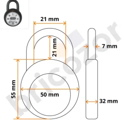 Cadenas à code - Type Coffre-Fort - Blister - acier trempé ABUS