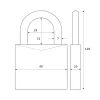 Cadenas de consignation anse haute 75 mm - 74/40HB75 - Rouge SPRD ABUS