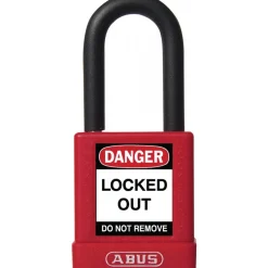 Cadenas de consignation 40 mm isolé à anse acier 38 mm - rouge ABUS