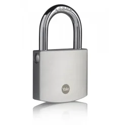 Cadenas de sécurité en laiton chromé - anse bore - 3 clés réversibles YALE