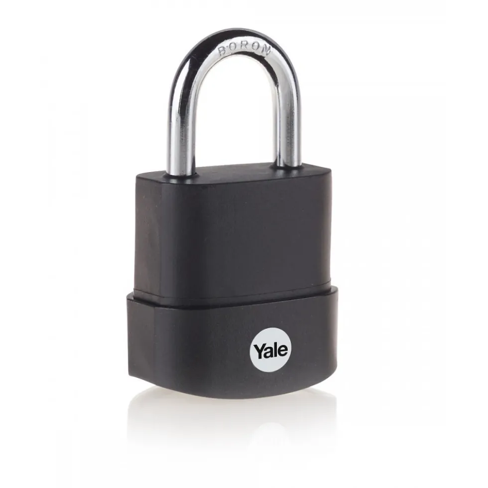 Cadenas haute sécurité -protection thermoplastique -anse bore -3 clés YALE
