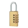 Cadenas laiton à code - 4 molettes - 28mm - anse en acier nickelé FTH THIRARD