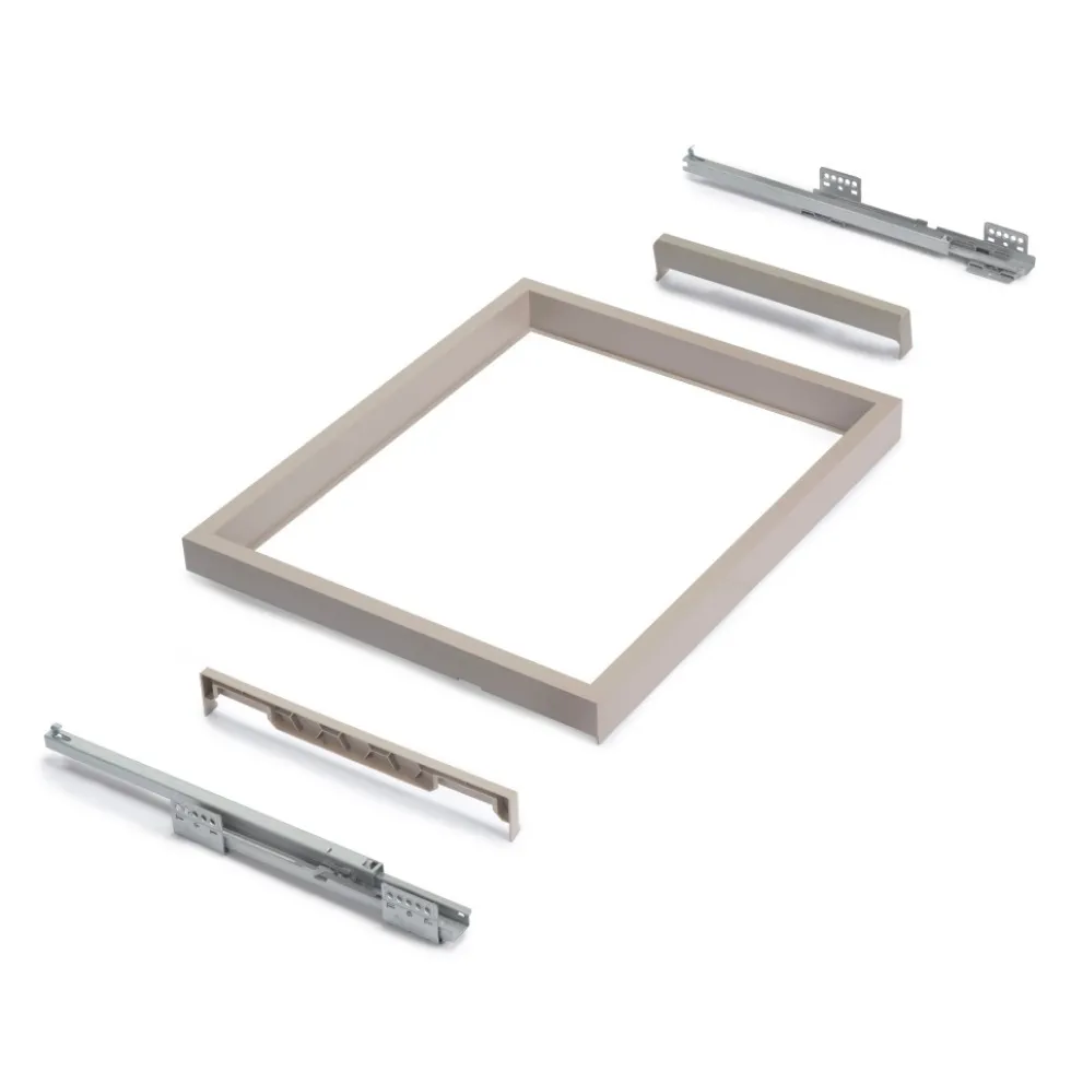 Cadre coulissant -dressing -couleur pierre -846 mm -par 2 -Hack -Reconditionné EMUCA