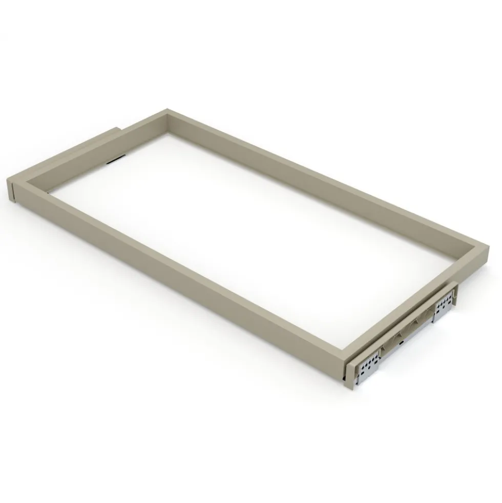 Cadre coulissant -dressing -couleur pierre -846 mm -par 2 -Hack -Reconditionné EMUCA