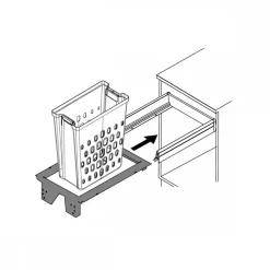 Cadre et corbeille à linge coulissante - Laundry 450 ArciTech HETTICH