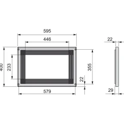 Cadre pour micro-ondes à encastrer - plastique - module 600 mm EMUCA