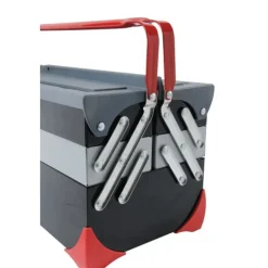 Caisse à outils bi-matière - 5 cases - poignées rabattables SAM OUTILLAGE