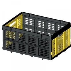 Caisse pliable en polypropylène ajourée - charge 25 kg - volume 50 L STANLEY