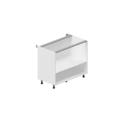 Caisson bas hauteur 770 mm profondeur 540 mm avec 1 tablette - blanc BRICOZOR
