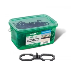 Cale d'espacement pour terrasse bois sur lambourde aluminium - Air SPAX