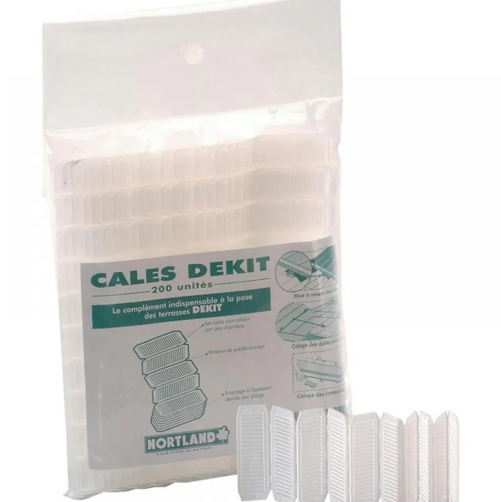 Cale pliable - pour terrasse bois - empilable - boite de 200 - Deckit NIVO & Cobra