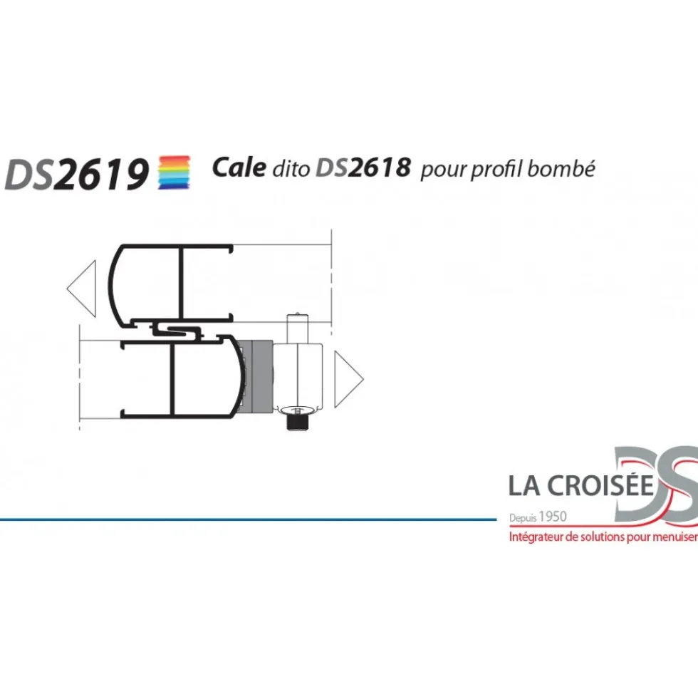 Cale pour verrou de condamnation de type 2586 et 2590 LA CROISÉE DS