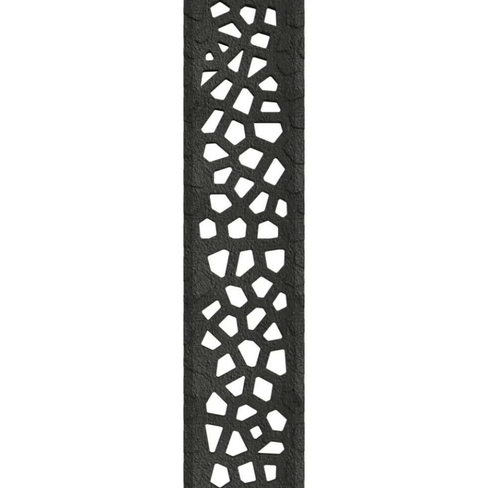 Caniveau béton polymère H 95 mm avec grille fonte noire Voronoï - Self 100 ACO