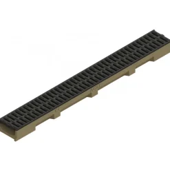Caniveau béton polymère H55mm avec grille passerelle Microgrip PP - Self 100 ACO