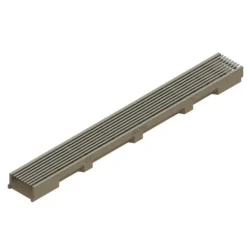 Caniveau béton polymère H55mm avec grille fil inox 316L - Self 100 ACO