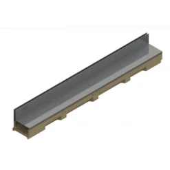 Caniveau béton polymère H55 mm avec couverture à fente acier galva - Self 100 ACO