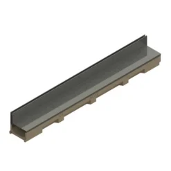 Caniveau béton polymère H55 mm avec couv à fente Inox 304L - Self 100 ACO