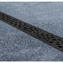 Caniveau béton polymère H55 mm avec grille Voronoï fonte diamant - Self 100 ACO