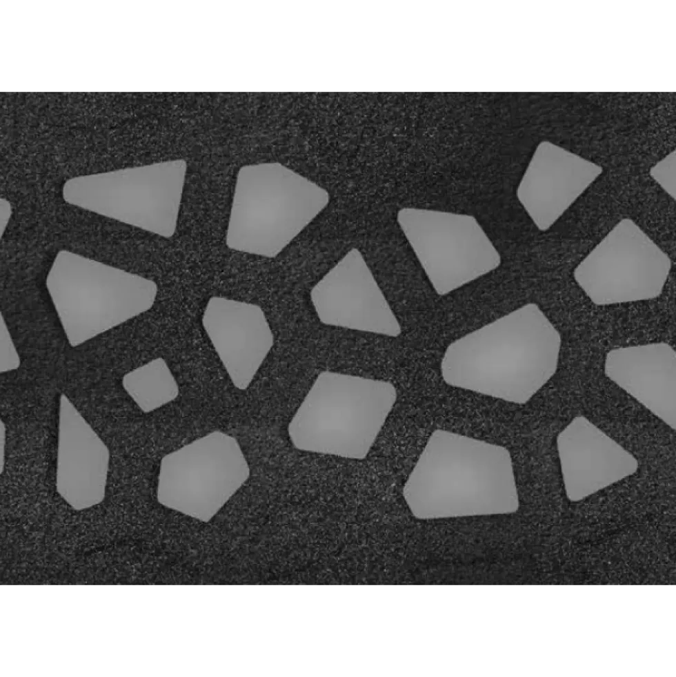 Caniveau béton polymère H55 mm avec grille Voronoï fonte diamant - Self 100 ACO