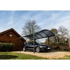 Carport voiture en aluminium P485 x L301 x H250 cm - 14,60 m2 HABRITA