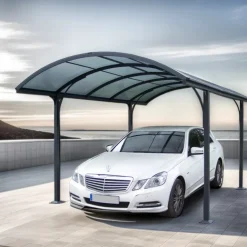 Carport voiture en aluminium 4,85 x 3,01 m - 14,60 m2 HABRITA