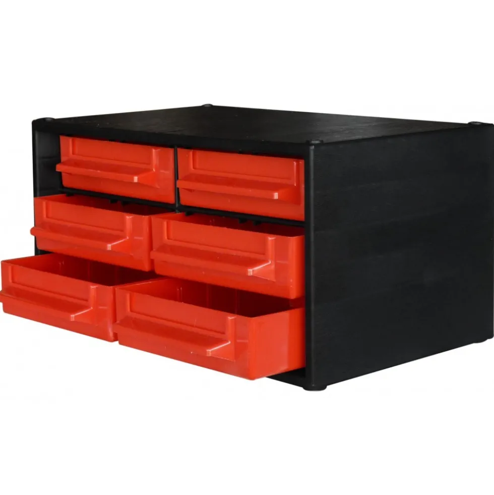 Casier de rangement - 6 tiroirs - 280 x 167 x 140 mm TAYG