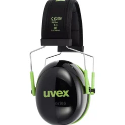 Casque antibruit - isolation 28 décibels - noir et vert - K1 UVEX