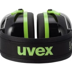 Casque antibruit - isolation 28 décibels - noir et vert - K1 UVEX
