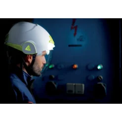 Casque de chantier double coque à visière anti arcs électriques ONYX 2 DELTA PLUS