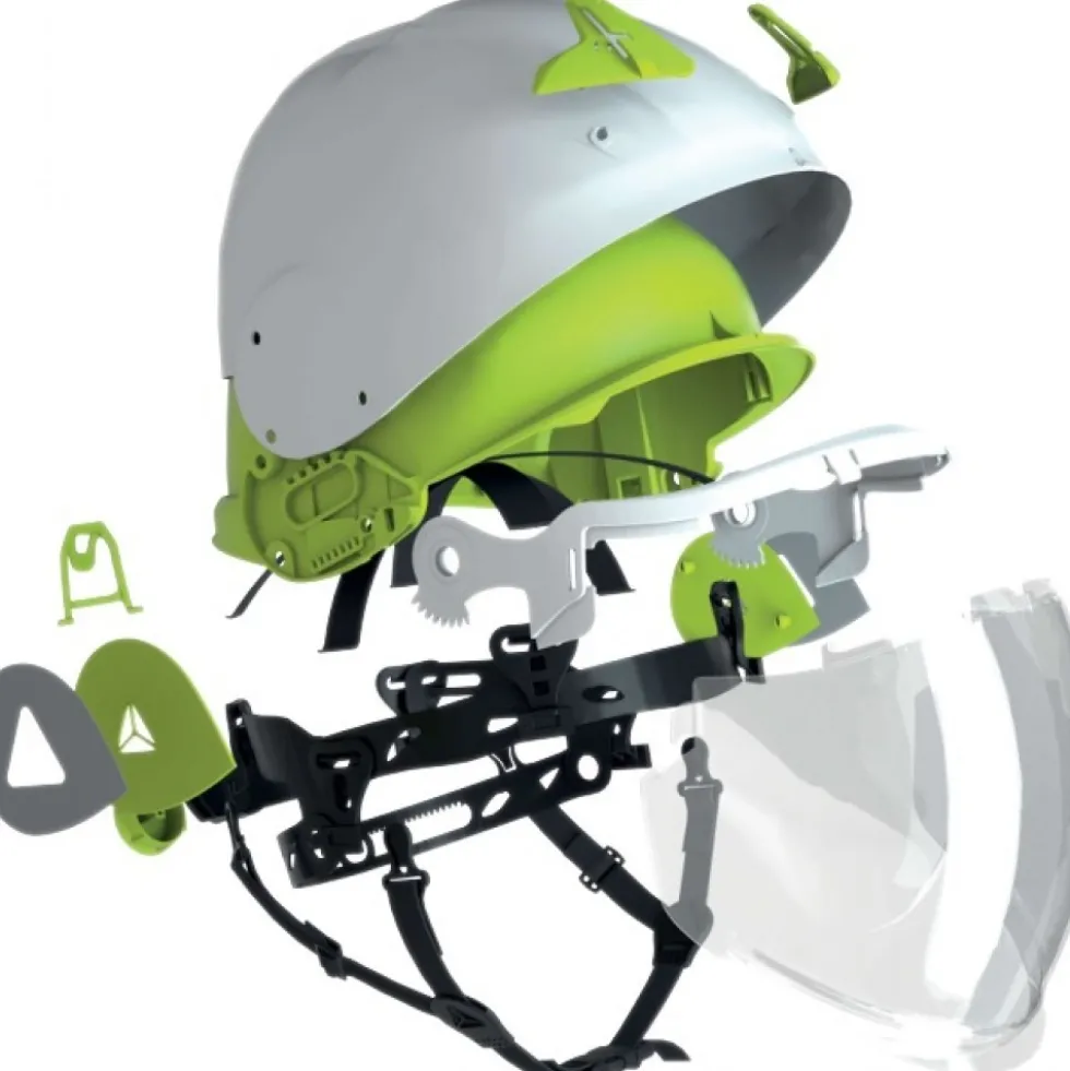 Casque de chantier double coque à visière anti arcs électriques ONYX 2 DELTA PLUS