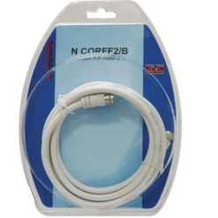 Câble antenne satellite - mâle/mâle - 2m EVICOM