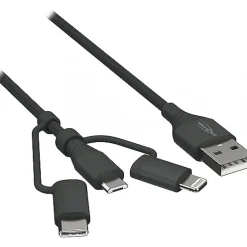 Câble de données et de chargement USB - 3-en-1 - 120 cm ANSMANN