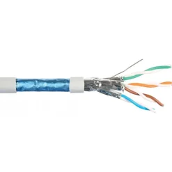 Câble réseau informatique Grade 3 - TV F/FTP - 4 paires 2150 MHz - couronne 100 mètres BRICOZOR