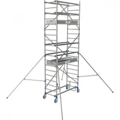 Échafaudage roulant en aluminium - Cross 2 180 - Hauteur 7,85mm TUBESCA