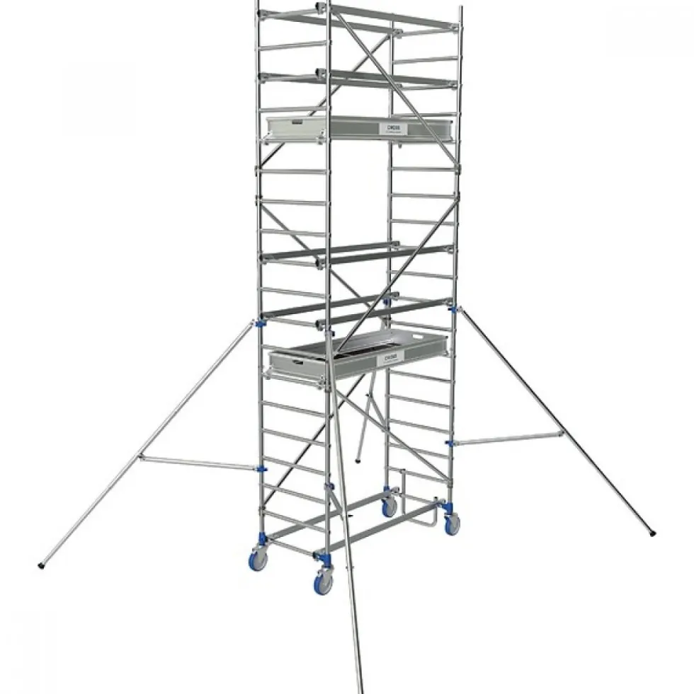Échafaudage roulant en aluminium - Cross 2 180 - Hauteur 7,85mm TUBESCA