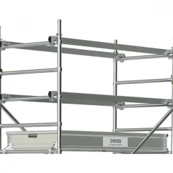 Échafaudage roulant en aluminium - Cross 2 180 - Hauteur 5,85mm TUBESCA