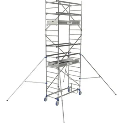 Échafaudage roulant en aluminium - Cross 2 180 - Hauteur 5,85mm TUBESCA
